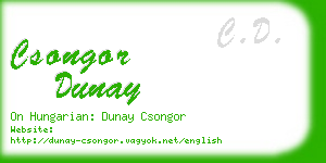 csongor dunay business card